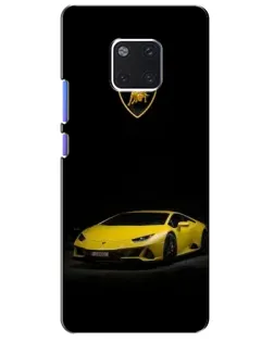 Чехол для Huawei Mate 20 Pro (LYA-L09, LYA-L29) с картинкой «Lamborghini желтый акцент»