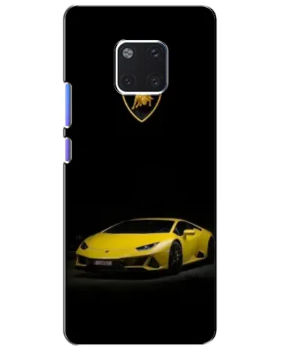 Чехол для Huawei Mate 20 Pro (LYA-L09, LYA-L29) с картинкой «Lamborghini желтый акцент»