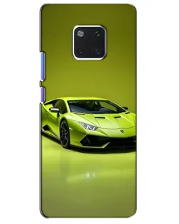 Чехол для Huawei Mate 20 Pro (LYA-L09, LYA-L29) с картинкой «Салатовый Lamborghini Huracan»