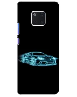 Чехол для Huawei Mate 20 Pro (LYA-L09, LYA-L29) с картинкой «Неоновый контур Lamborghini»