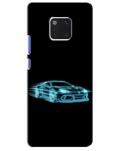 Чехол для Huawei Mate 20 Pro (LYA-L09, LYA-L29) с картинкой «Неоновый контур Lamborghini»