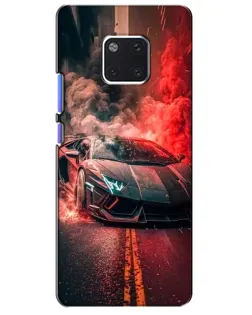 Чехол для Huawei Mate 20 Pro (LYA-L09, LYA-L29) с картинкой «Lamborghini красный дым»