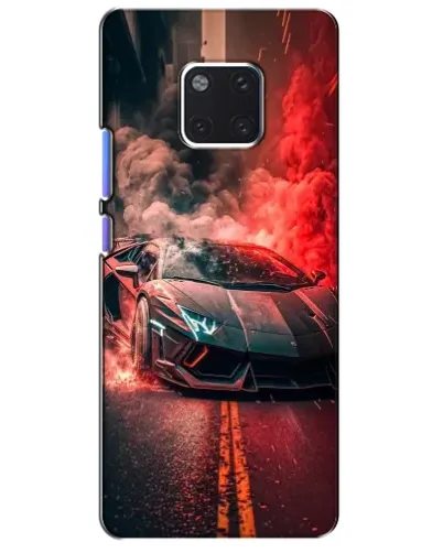 Чехол для Huawei Mate 20 Pro (LYA-L09, LYA-L29) с картинкой «Lamborghini красный дым»