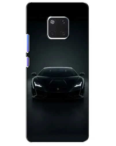 Чехол для Huawei Mate 20 Pro (LYA-L09, LYA-L29) с картинкой «Черный Lamborghini Aventador»