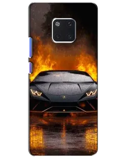 Чехол для Huawei Mate 20 Pro (LYA-L09, LYA-L29) с картинкой «Lamborghini в огне»