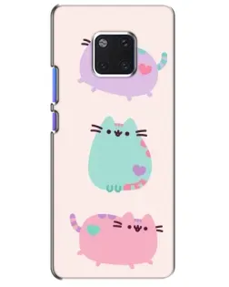 Чехол для Huawei Mate 20 Pro (LYA-L09, LYA-L29) с картинкой «Pusheen трио»