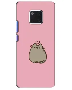 Чехол для Huawei Mate 20 Pro (LYA-L09, LYA-L29) с картинкой «Pusheen сердце»