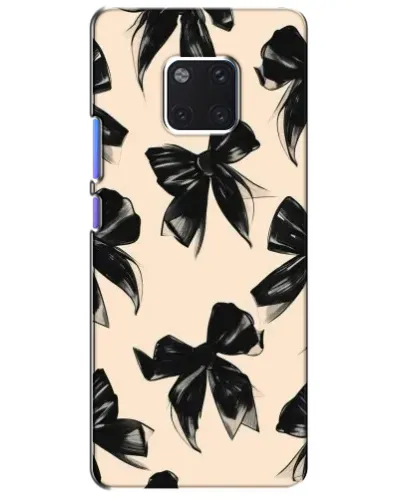 Чехол для Huawei Mate 20 Pro (LYA-L09, LYA-L29) с картинкой «Паттерн черные банты» Чехол для Huawei Mate 20 Pro (LYA-L09, LYA-L29) с картинкой «Паттерн черные банты»