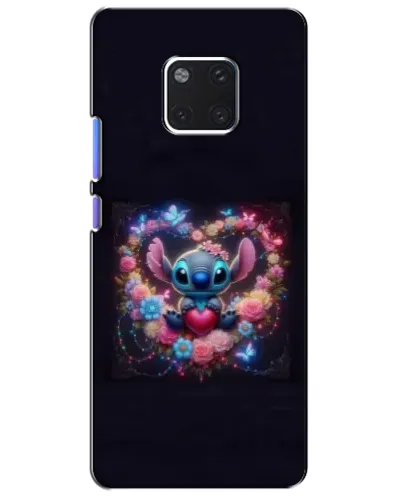 Чехол для Huawei Mate 20 Pro (LYA-L09, LYA-L29) с картинкой «Stitch в цветах»