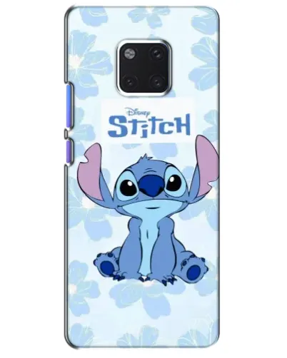 Чехол для Huawei Mate 20 Pro (LYA-L09, LYA-L29) с картинкой «Stitch среди цветов»