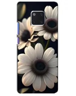 Чохол для Huawei Mate 20 Pro (LYA-L09, LYA-L29) з картинкою «Білі маргаритки макро»