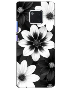 Чохол для Huawei Mate 20 Pro (LYA-L09, LYA-L29) з картинкою «Монохромні айстри»