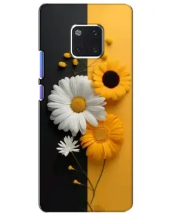 Чохол для Huawei Mate 20 Pro (LYA-L09, LYA-L29) з картинкою «Соняшник та ромашка»