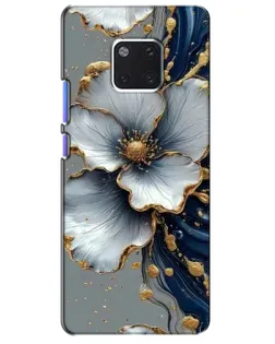 Чохол для Huawei Mate 20 Pro (LYA-L09, LYA-L29) з картинкою «Біла квітка та золотий флюїд»