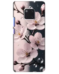 Чохол для Huawei Mate 20 Pro (LYA-L09, LYA-L29) з картинкою «Ніжня сакура та краплі»