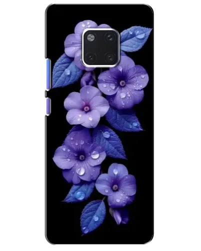 Чехол для Huawei Mate 20 Pro (LYA-L09, LYA-L29) с картинкой «Фиолетовые цветы с росою» Чехол для Huawei Mate 20 Pro (LYA-L09, LYA-L29) с картинкой «Фиолетовые цветы с росою»