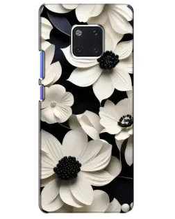 Чохол для Huawei Mate 20 Pro (LYA-L09, LYA-L29) з картинкою «Об'ємні білі квіти»
