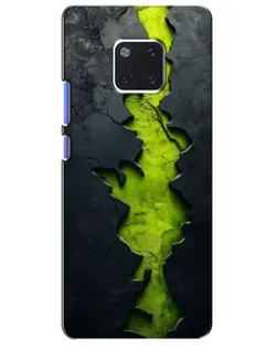 Чехол для Huawei Mate 20 Pro (LYA-L09, LYA-L29) с картинкой «Салатовый разлом скалы»
