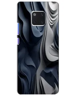 Чехол для Huawei Mate 20 Pro (LYA-L09, LYA-L29) с картинкой «Объемные синие складки»