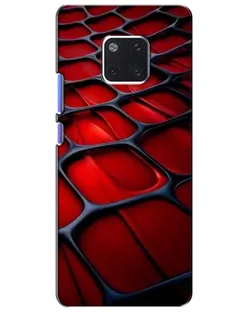 Чехол для Huawei Mate 20 Pro (LYA-L09, LYA-L29) с картинкой «Красная глянцевая сетка»
