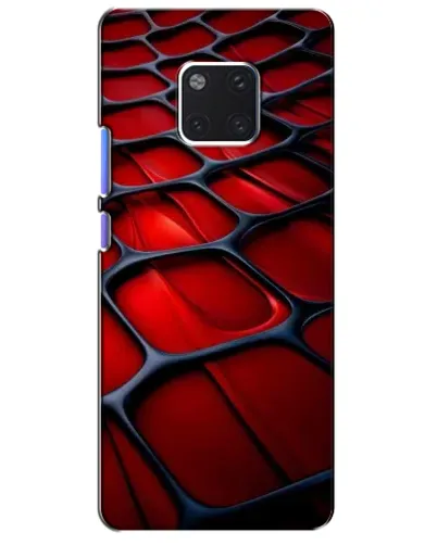 Чехол для Huawei Mate 20 Pro (LYA-L09, LYA-L29) с картинкой «Красная глянцевая сетка»