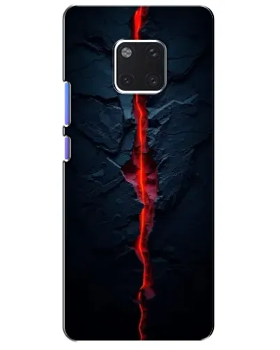 Чехол для Huawei Mate 20 Pro (LYA-L09, LYA-L29) с картинкой «Kрасная лавовая трещина»
