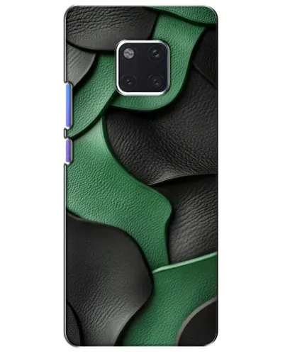 Чехол для Huawei Mate 20 Pro (LYA-L09, LYA-L29) с картинкой «Зеленые кожаные волны»