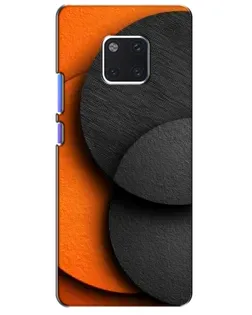 Чехол для Huawei Mate 20 Pro (LYA-L09, LYA-L29) с картинкой «Геометрия оранжевых кругов»
