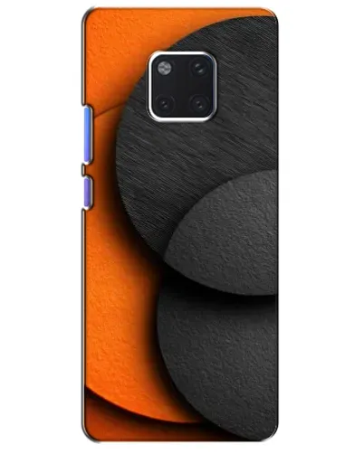 Чехол для Huawei Mate 20 Pro (LYA-L09, LYA-L29) с картинкой «Геометрия оранжевых кругов»