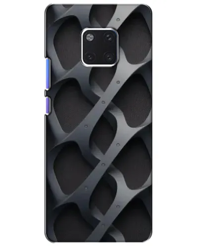 Чехол для Huawei Mate 20 Pro (LYA-L09, LYA-L29) с картинкой «Объемное серое плетение»