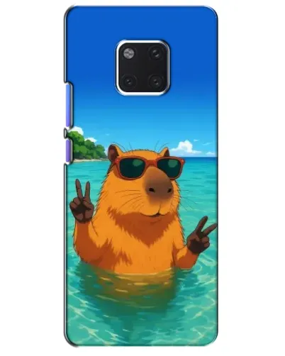 Чехол для Huawei Mate 20 Pro (LYA-L09, LYA-L29) с картинкой «Морская капибара»