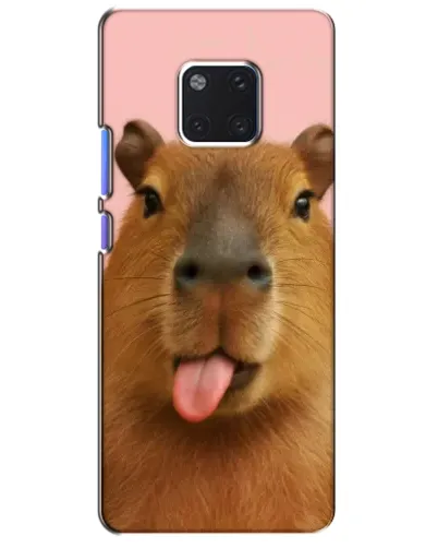 Чехол для Huawei Mate 20 Pro (LYA-L09, LYA-L29) с картинкой «Капибара с языком»