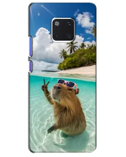 Чехол для Huawei Mate 20 Pro (LYA-L09, LYA-L29) с картинкой «Капибара на море»