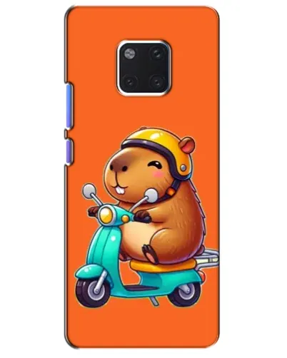 Чехол для Huawei Mate 20 Pro (LYA-L09, LYA-L29) с картинкой «Капибара на скутере»