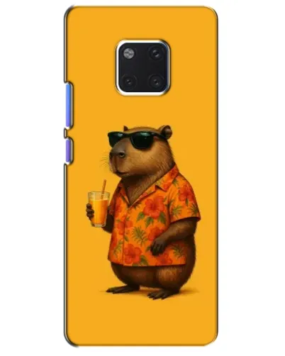 Чехол для Huawei Mate 20 Pro (LYA-L09, LYA-L29) с картинкой «Капибара на отдыхе»