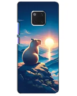 Чехол для Huawei Mate 20 Pro (LYA-L09, LYA-L29) с картинкой «Закат солнца с капибарой» Чехол для Huawei Mate 20 Pro (LYA-L09, LYA-L29) с картинкой «Закат солнца с капибарой»