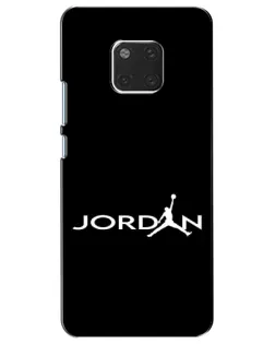 Чехол для Huawei Mate 20 (HMA-L09, HMA-L29) с картинкой «Jordan White Logo»