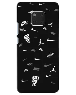 Чехол для Huawei Mate 20 (HMA-L09, HMA-L29) с картинкой «Nike Black Pattern»