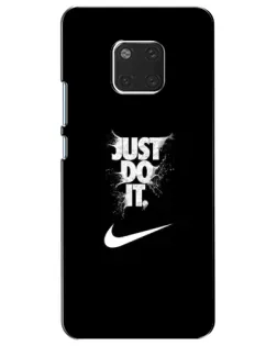 Чехол для Huawei Mate 20 (HMA-L09, HMA-L29) с картинкой «Текстовый принт Nike»