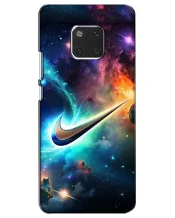 Чехол для Huawei Mate 20 (HMA-L09, HMA-L29) с картинкой «Космический Nike Swoosh»