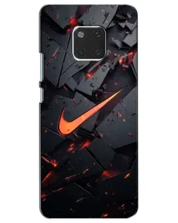 Чехол для Huawei Mate 20 (HMA-L09, HMA-L29) с картинкой «Nike — эффект разломов»