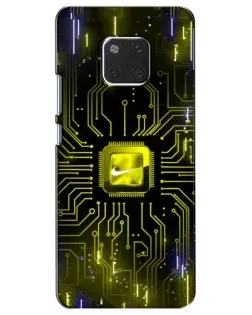 Чехол для Huawei Mate 20 (HMA-L09, HMA-L29) с картинкой «Nike — золотая искра»
