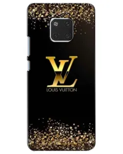Чехол для Huawei Mate 20 (HMA-L09, HMA-L29) с картинкой «LV — золотые искры»