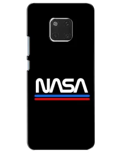 Чехол для Huawei Mate 20 (HMA-L09, HMA-L29) с картинкой «NASA — классика Red Blue»