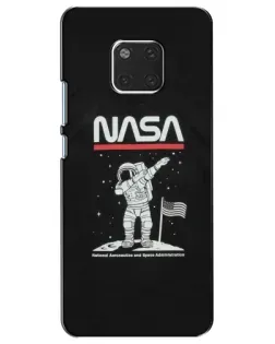 Чехол для Huawei Mate 20 (HMA-L09, HMA-L29) с картинкой «NASA — шагаем по Луне»