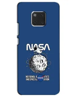 Чехол для Huawei Mate 20 (HMA-L09, HMA-L29) с картинкой «NASA — лунная миссия»