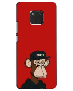 Чехол для Huawei Mate 20 (HMA-L09, HMA-L29) с картинкой «Bored Ape — красный фон»