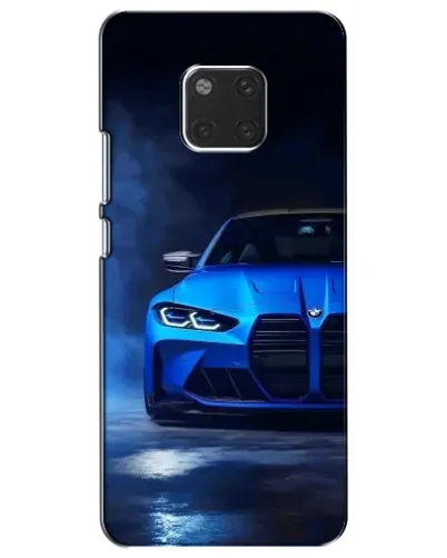 Чехол для Huawei Mate 20 (HMA-L09, HMA-L29) с картинкой «Голубая BMW M4»