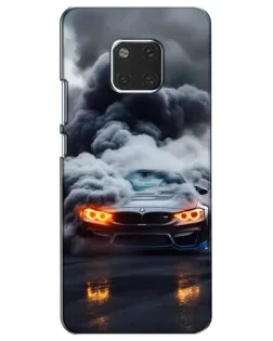 Чехол для Huawei Mate 20 (HMA-L09, HMA-L29) с картинкой «BMW в дыму»