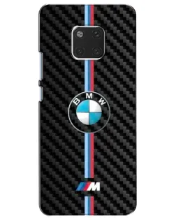 Чехол для Huawei Mate 20 (HMA-L09, HMA-L29) с картинкой «Эмблема BMW и карбон»